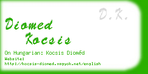 diomed kocsis business card
